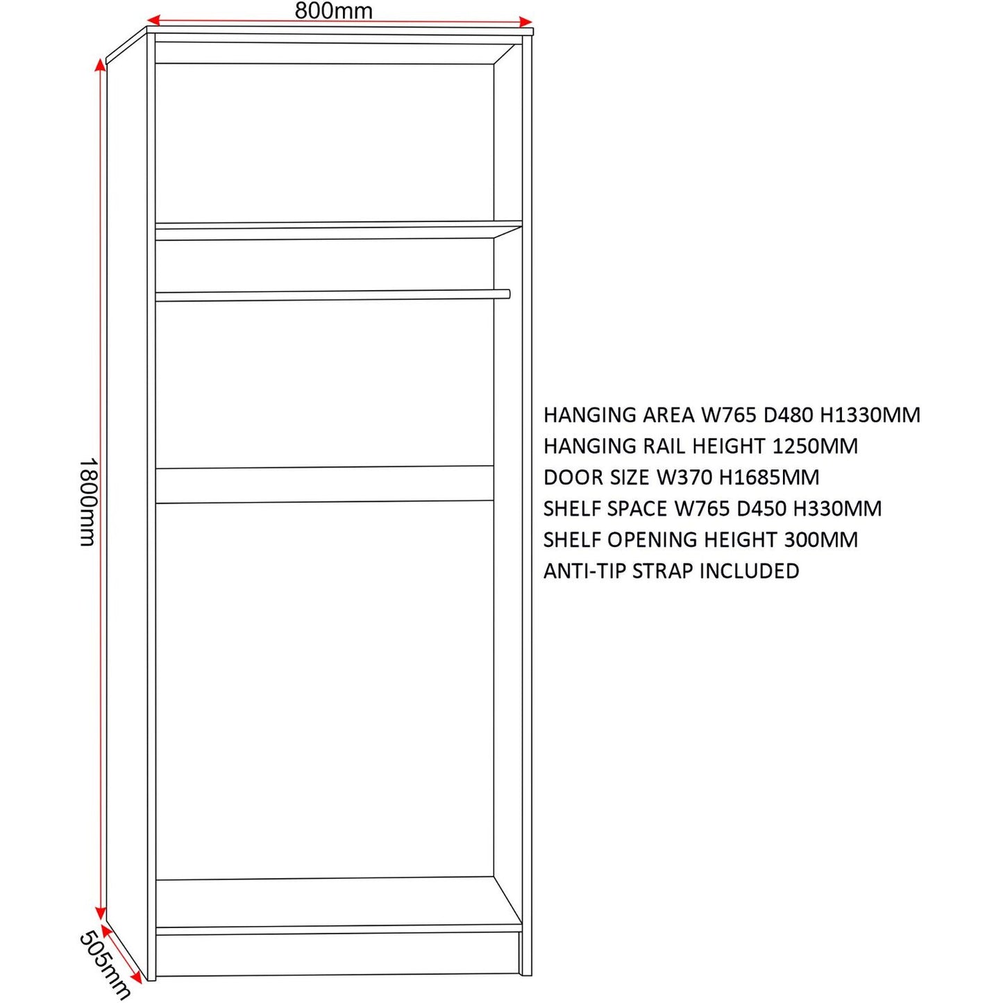 The Duke Range - 2 Door Wardrobe