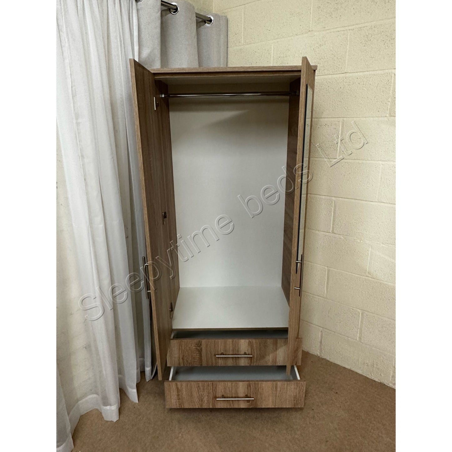 2 Door 2 Mirror Wardrobe