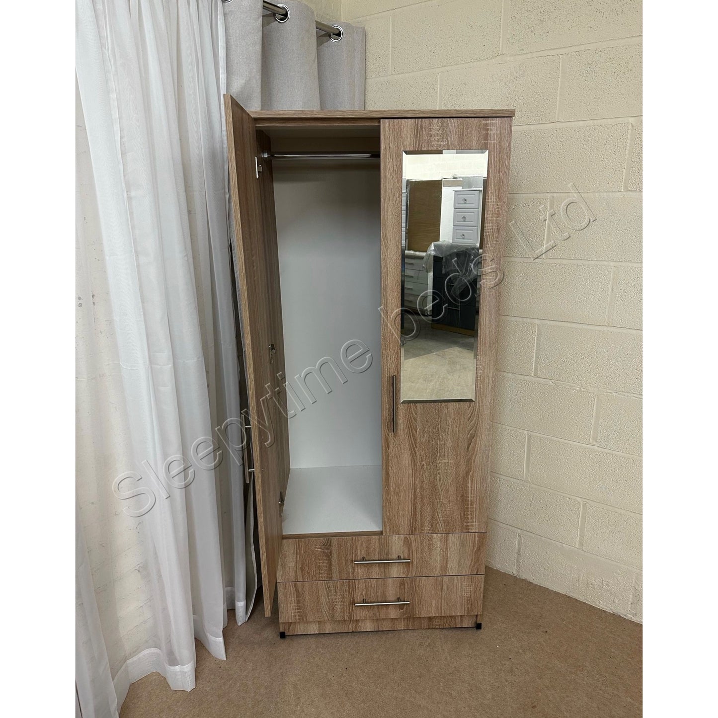2 Door 2 Mirror Wardrobe