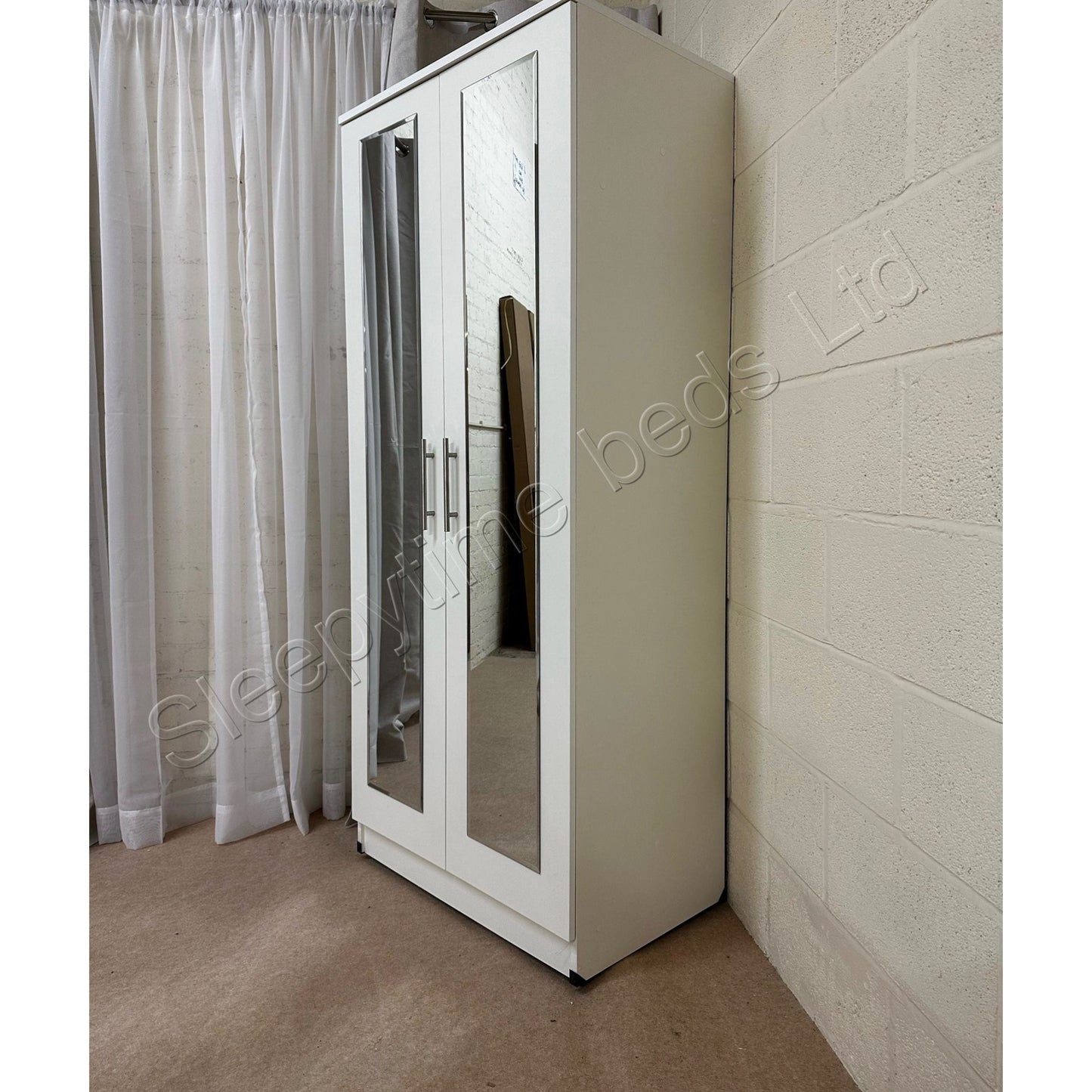 2 Door Mirrored Wardrobe