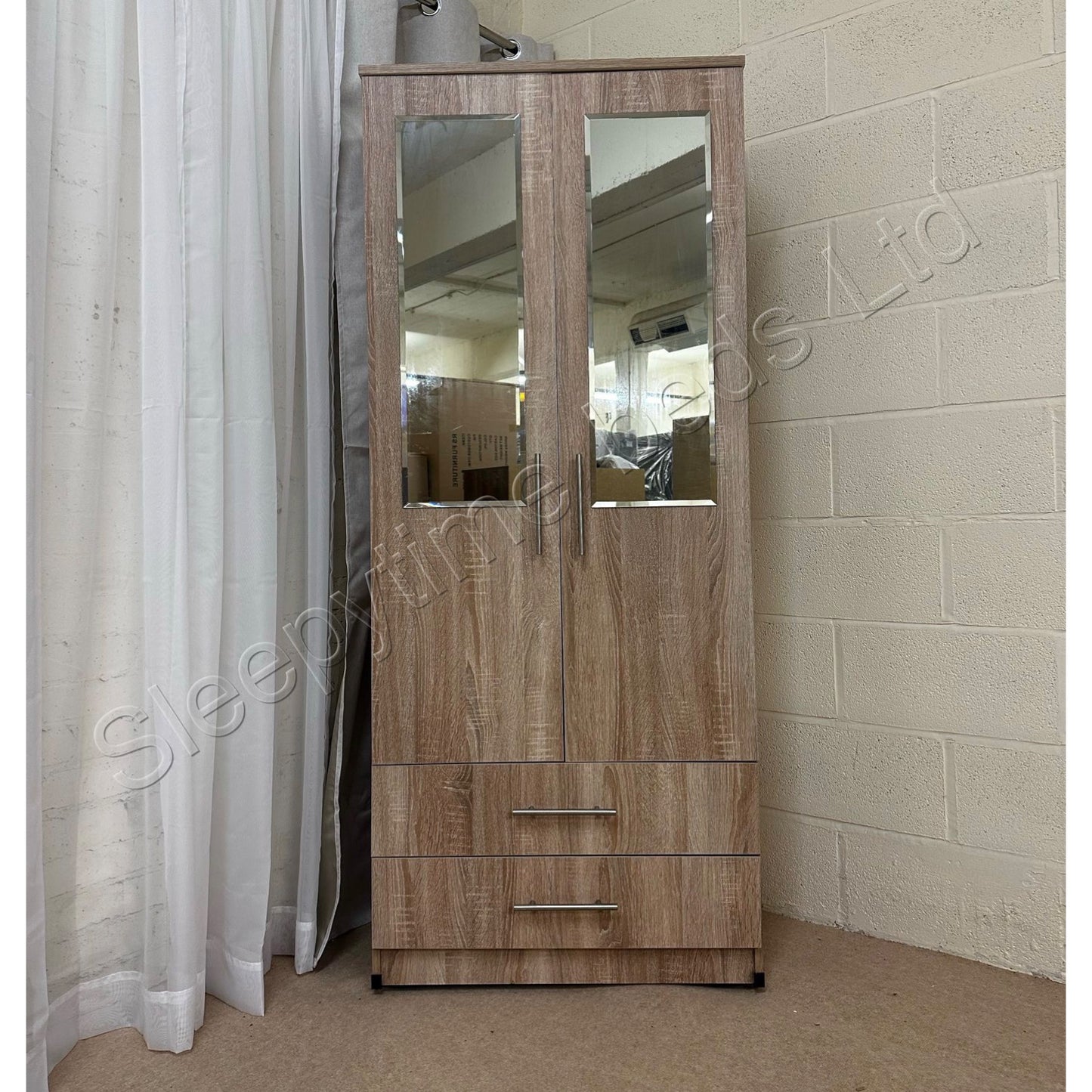 2 Door 2 Mirror Wardrobe