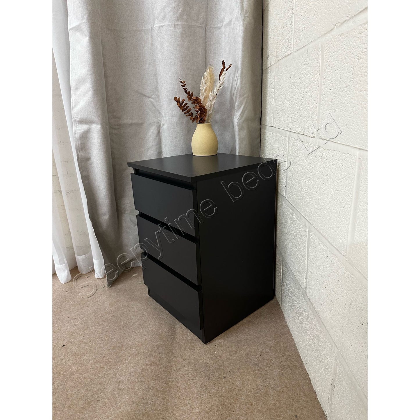 The Duke Range - 3 Drawer Bedside