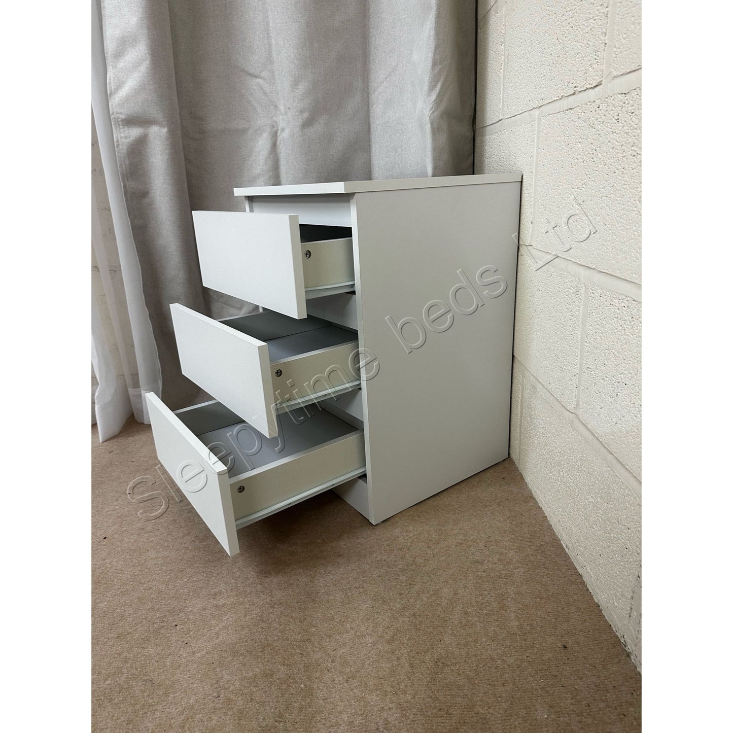 The Duke Range - 3 Drawer Bedside