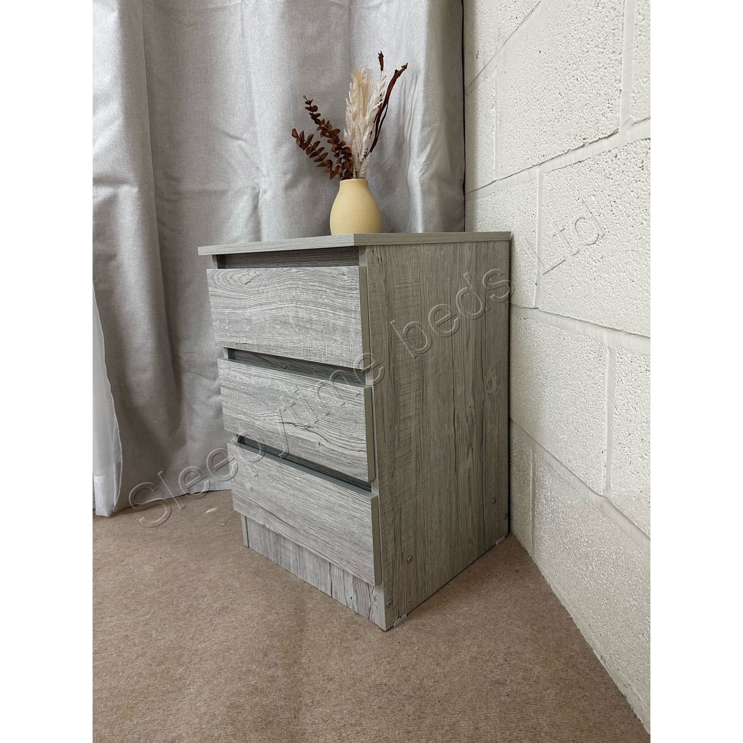 The Duke Range - 3 Drawer Bedside