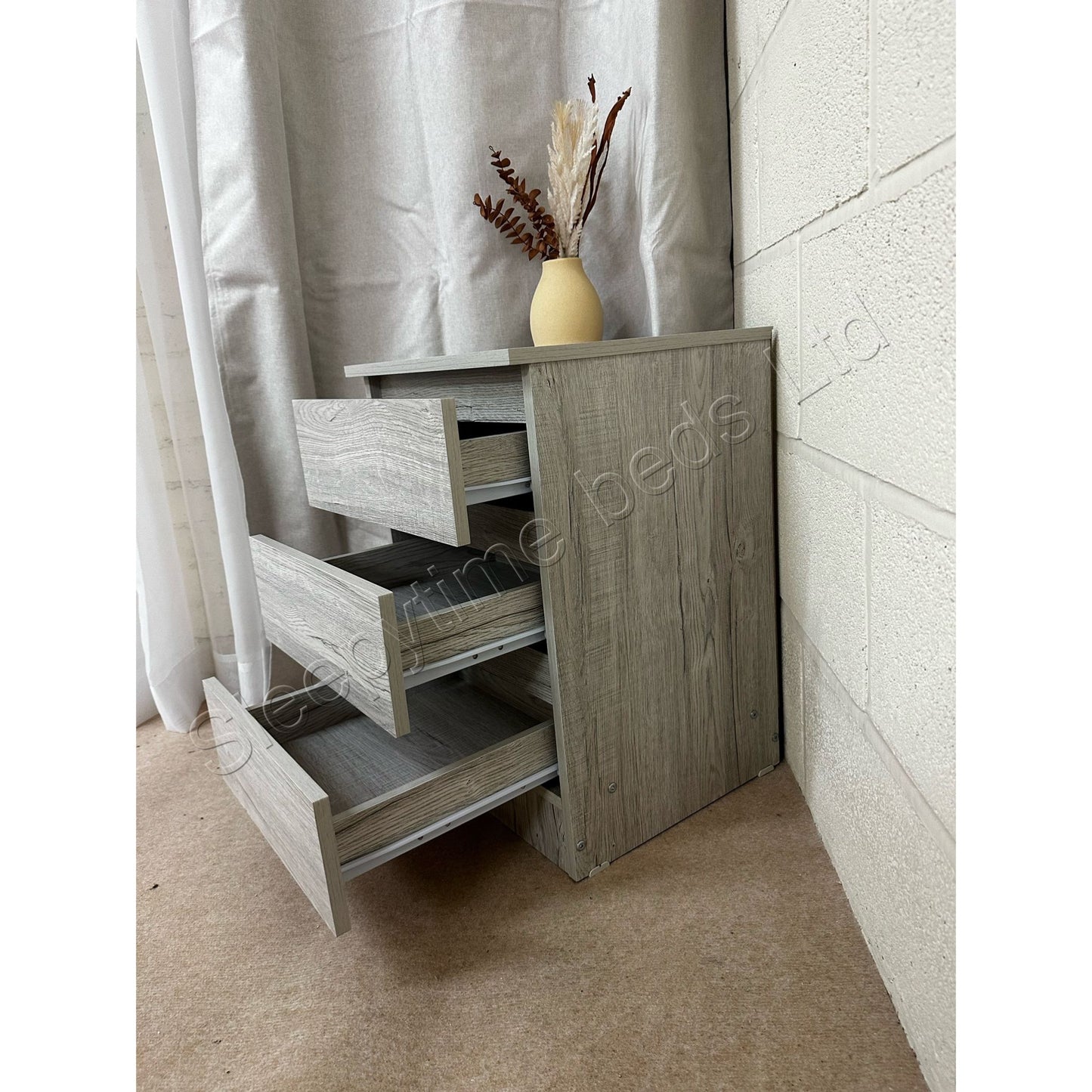 The Duke Range - 3 Drawer Bedside