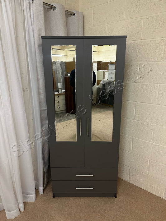 2 Door 2 Mirror Wardrobe